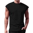 thumbnail image 4 of Ramiter Débardeur pour Homme Nouvelle Mode Décontractée Été Ample Sport Col Rond Camisole Homme Noir, TG, 4 of 4