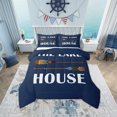 thumbnail image 1 of Erosebridal Rustic Boat Paddle Bedding Twin Comforter Set, Country Farmhouse Lake House Down Comforter, Reversible 2pcs, Breathable, 1 of 7
