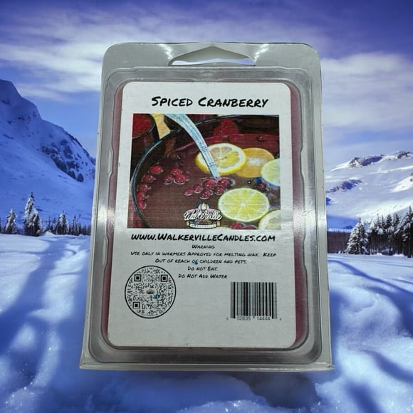 Spiced Cranberry Vegan Soy wax, Hand-poured, Eco-friendly Christmas Bakery Food Drink Wax Melt 4 pack