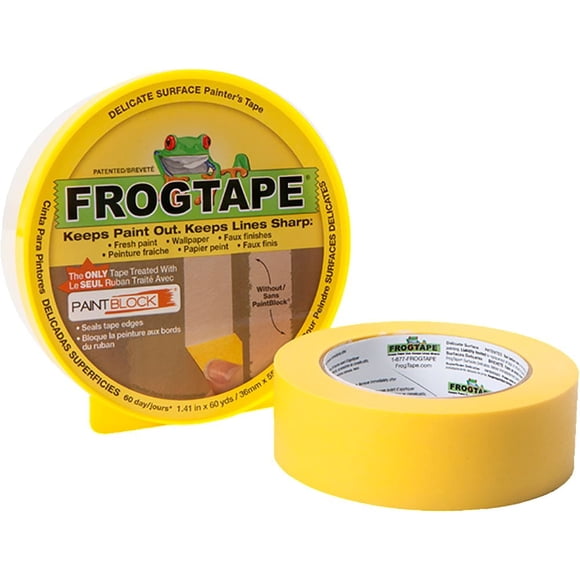 Shurtape 142920 48mm x 55m (1.88" x 60yd) Yellow Frogtape Delicate Surfaces Painter's Tape