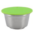 thumbnail image 2 of Refillable Coffee , Small 40ml Stainless Steel Body High Temperature Resistant Environmental Friendly Refillable Filter Cup  For Home Green,White, 2 of 8