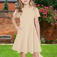 thumbnail image 1 of NTACZA Robe Décontractée pour Fille à Manches Courtes, Robe T-Shirt Midi, Robes Amples et Fluides de Plage pour Ado 4 Ans, 1 of 7