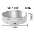 thumbnail image 4 of GUOOL Rotating Display Stand, Electric Turntable Mirror Surface Revolving Base for 360 Degree Watch Toys Jewelry Collectible Display Holder White, 4 of 7