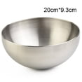 thumbnail image 1 of 12/15/20cm Stainless Steel Salad Bowl Rice Noodle Ramen Bowl Gold Silver Kitchen Tableware Food Container Mixing Bowls, 1 of 10