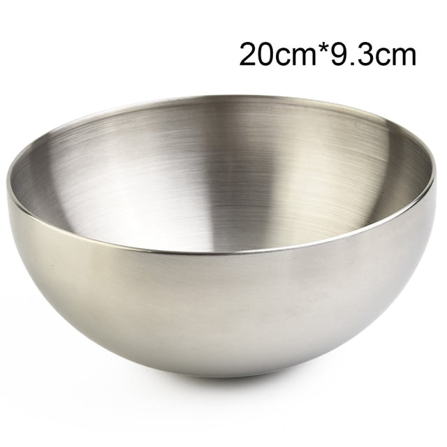 12/15/20cm Stainless Steel Salad Bowl Rice Noodle Ramen Bowl Gold Silver Kitchen Tableware Food Container Mixing Bowls