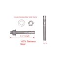 thumbnail image 2 of ORUYROP Ancre en Coin en Acier Inoxydable 1/2 Pouces X 3-3/4 Pouces (5 Pcs), Acier Inoxydable 18-8, 2 of 7