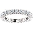 thumbnail image 1 of Bague d'Éternité en Diamant 2 Ct en Or Blanc 14 K pour Femme, Alliance Empilable, 1 of 1