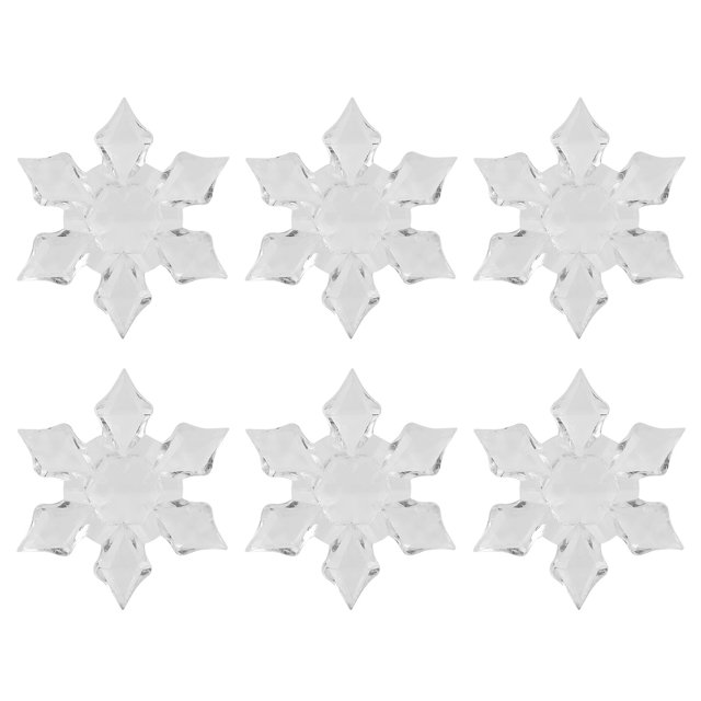 Nikou 60Pcs 4.5cm Snowflake Decorations Christmas Ornament Tree Pendant Exquisite Workmanship for Christmas Party Wedding Ornament