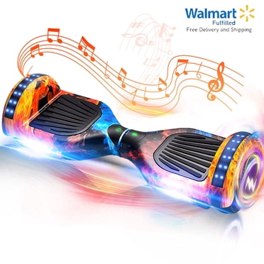 WEELMOTION 6.5 Inch Flame Hoverboard with Built-in Music Speaker, 6.5" LED All-Terrain Wheels, UL2272 Certified, Vibrant Lights, and Free Carrying Bag – Ideal for Kids and Adults