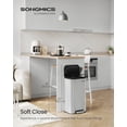thumbnail image 2 of Kitchen Trash Can, 8-Gallon (30 L) Garbage Can with Lid, Stainless Steel, Soft Close and Stays Open, Inner Bucket, Wide Non-Slip Pedal, Metallic Silver, 2 of 6