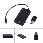 Usb Hub, 4 Port Micro Usb Hub Usb Splitter Usb Extender With USB2.0 OTG Extension Adapter Charging Cable for Smartphone and Tablet