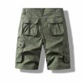 thumbnail image 3 of Styesk Mens Shorts Men's Pockets Cargo Pants Casual Button Classic Summer Short With Multi Pockets, 3 of 5