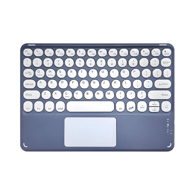 Estbridge Clavier Bluetooth Résistance à la Pression Élevée Petit Clavier Rétroaction au Toucher Parfaite Clavier Sans Fil avec Pavé Tactile Style 7