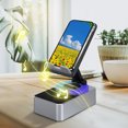 thumbnail image 4 of Bluetooth Speaker Phone Stand 3 in 1, 360 Rotating Foldable Desktop Audio Stand, Multifunctional Wireless Audio Dock for Live Streaming, Tablet Holder for Home Office Desk^, 4 of 9