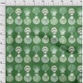 thumbnail image 4 of oneOone Georgette Viscose Green Fabric Sea Shells Ocean Sewing Material Print Fabric By The Yard 42 Inch Wide, 4 of 4