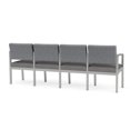 thumbnail image 5 of Fauteuil d'Attente de Réception Lenox en Acier à 4 Places / Acier Argenté / Gris / Gris, 5 of 5