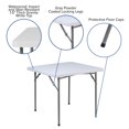 thumbnail image 3 of Table carrée pliante de 34 po en plastique blanc granite, 3 of 9