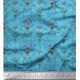 thumbnail image 1 of Soimoi Poly Georgette Fabric Pot & Artistic Flower Print Fabric by the Yard 42 Inch Wide, 1 of 3