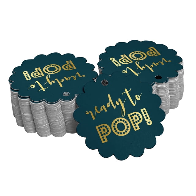 Inkdotpot Gold Foil Paper Hang Tags Ready To Pop Baby Shower Favor Tags 100 Pieces