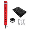 thumbnail image 2 of 4ft High Visibility Reflectice SMB Surface Marker Buoy + Finger Spool 30m Snap for Scuba Diving Snorkeling Free Diving, 2 of 8