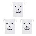 thumbnail image 1 of QualitChoice Portable Cotton Linen Drawstring Closure Bag Bedroom Large Capacity Pouch Sundries Luggage Cargo Laundry Organizer Type 4 3PCS, 1 of 6