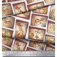 thumbnail image 3 of Soimoi Silk Fabric Zodiac Sign Patchwork Printed Fabric 1 Yard 42 Inch Wide, 3 of 3