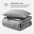 thumbnail image 3 of Bare Home Goose Down Alternative Comforter Set - 2 Piece Set - Twin/Twin XL, Heathered Charcoal, 3 of 4