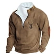 thumbnail image 1 of Chandail Beige pour Hommes Léger à Manches Longues Chandail à Épaules Dénudées pour Hommes Chandails de Designer pour Hommes Chandail Confortable pour Hommes Mode Décontractée Relax Confortable Chandail à Capuchon Imprimé à Manches Longues, 1 of 3