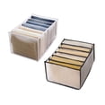 thumbnail image 2 of DPTALR 2pc 7 Grids Washable Wardrobe Clothes Organizer,Jeans Compartment Storage Box 36*17*12, 2 of 9