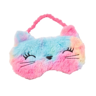 Claire's Fuzzy Rainbow Kitty Beauty Sleep Eye Mask