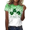 thumbnail image 1 of FAIWAD T-Shirts pour Femmes Grande Taille T-Shirt Vert de la Saint-Patrick Décontracté Col Rond Hauts Graphiques Trèfle, 1 of 3