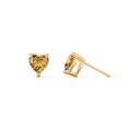 thumbnail image 2 of Heart Birthstone Stud Earrings, 2 of 4