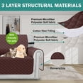 thumbnail image 4 of JUNWELL 100% Waterproof Sofa Cover Machine Washable Couch Cover Non Slip Furniture Protector Slipcover for Dogs  Children  Pets  Oversized Sofa  Brown, 4 of 8