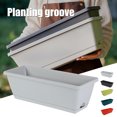 thumbnail image 2 of CAROOTU Plastic Flower Pots Family Balcony Plants Vegetables and Flowers Large Rectangular Plants Grooves, 2 of 7