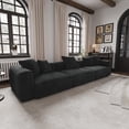 thumbnail image 4 of The Magic Home Canapé de Coin Convertible Modulable 3 Places en Velours Côtelé Noir,, 4 of 10