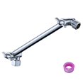 thumbnail image 1 of 8 Inch Shower Head Extension Arm Chrome.Solid Brass Adjustable Shower Arm Extension. Lower Or Raise Any Rain Or Handheld Showerhead To Your Height & Angle - Universal Connection, 1 of 5