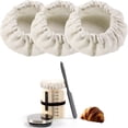 thumbnail image 2 of N01# Yeast Fermentation Tank Cloth Lid Unbleached Reusable (Fits 3" 4" Jar Mouths) Bottles, 2 of 8