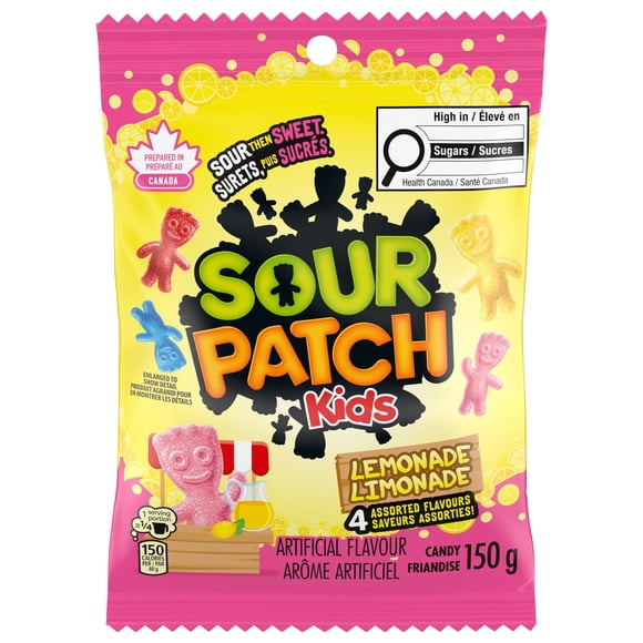 SOUR PATCH KIDS, Lemonade Flavour Candy, Sour then Sweet
