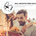 thumbnail image 2 of KAKOWELY iron wine rack 6pcs Single-bottle Wall-mounted Wine Racks Creative Storage Wine Racks (Black)4.72"X3.94"X3.94", 2 of 4