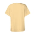 thumbnail image 4 of Dealovy Womesn Tops Summer Casual V Neck Buttons T-Shirts Short Sleeve Solid Color Loose Fitted Tees, 4 of 7