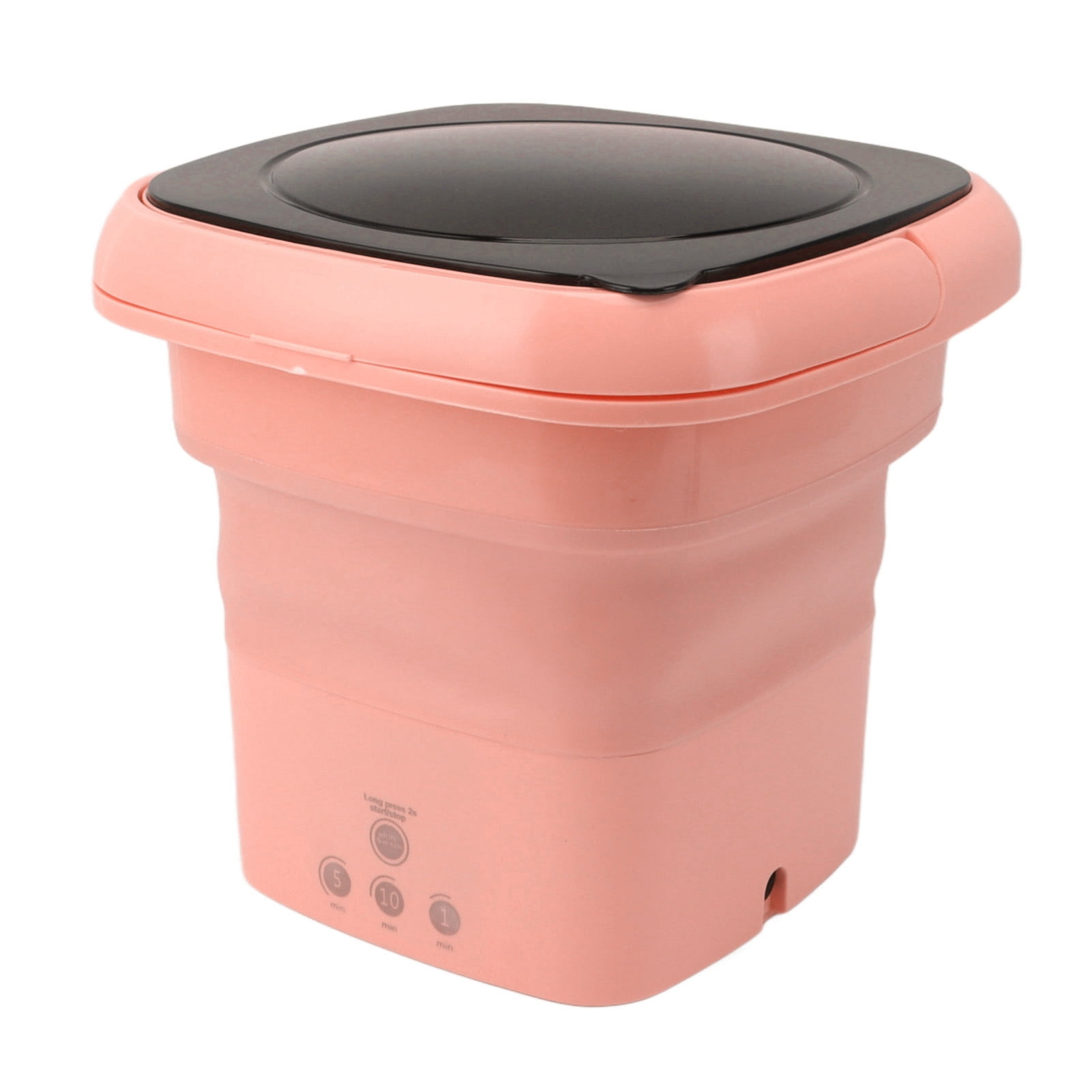 Mini Portable Washing Machine, Folding Mini Washer with Black Lid Electric Washer and Dryer for Apartments, Dorm, Camping, RV, Travel Laundry