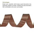 thumbnail image 3 of Unique Bargains 1 Inch 50 Yard Wide Satin Ribbon with Gold Edges Grosgrain Fabric Ribbon for Gift Wrapping, Brown, 3 of 7
