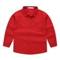 thumbnail image 1 of vdgthytj Toddler Boys Girls Button down Shirts Kids Long Sleeve Casual Solid Color Tops Fall Spring Blouse, 1 of 7