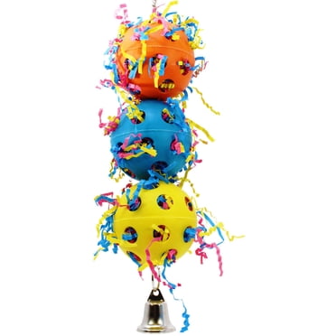 Bird Toy Creative Stuffed Plastic Ball Parrot Hanging Toy Bird Chewing Toy