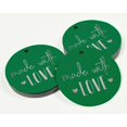 thumbnail image 3 of Inkdotpot Made With Love Text Bottle Tag Real Silver Foil Favor Hang Tags 50 Pack, 3 of 6
