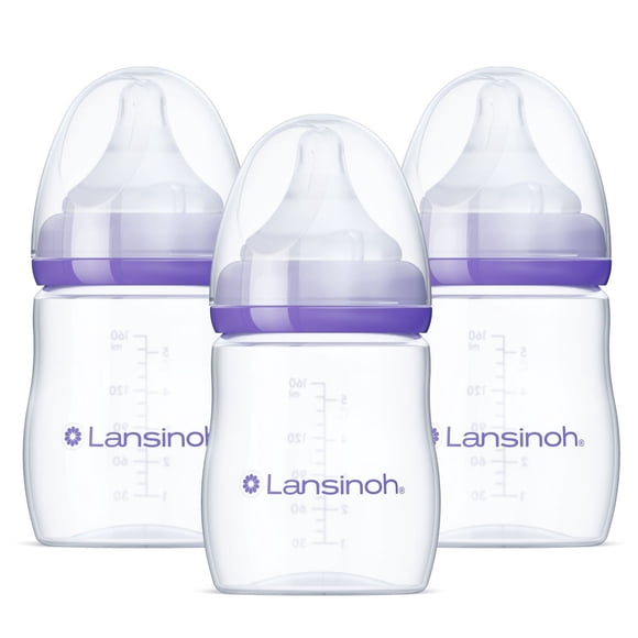 Lansinoh Biberons Anticoliques pour Bébés Allaités, 3x5oz Biberons