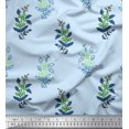 thumbnail image 1 of Soimoi Rayon Fabric Leaves & Floral Block Print Fabric by Yard 42 Inch Wide, 1 of 3