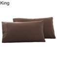 thumbnail image 1 of Trayknick 2Pcs Solid Color King Queen Pillow Case Home Bedroom Bed Cushion Cover Decor, 1 of 13