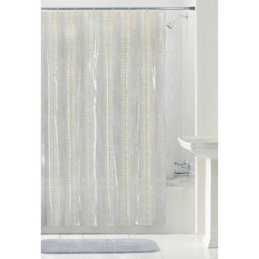 Rideau ou doublure de douche en PEVA texturé lumineux et imperméable Mainstays, 178 x 183 cm, transparente