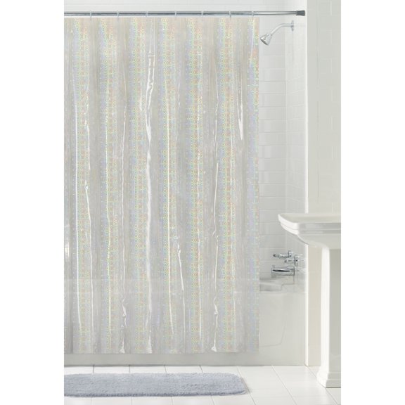 Rideau ou doublure de douche en PEVA texturé lumineux et imperméable Mainstays, 178 x 183 cm, transparente
